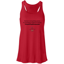Load image into Gallery viewer, Stop Killing Black People Flowy Racerback Tank - Feminine - Choose White or Red
