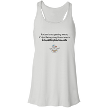 Load image into Gallery viewer, Stop Killing Black People Flowy Racerback Tank - Feminine - Choose White or Red