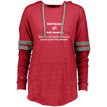Load image into Gallery viewer, Anti-Racism Feminine Hooded Low Key Pullover