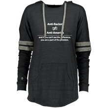 Load image into Gallery viewer, Anti-Racism Feminine Hooded Low Key Pullover