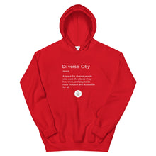 Load image into Gallery viewer, Diverse City Definition Gender Neutral Hoodie