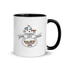Load image into Gallery viewer, Diverse City Logo Mug with Color Inside| Two-toned Mug