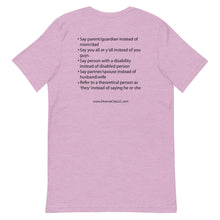 Load image into Gallery viewer, Inclusive Language Short-Sleeve Gender Neutral T-Shirt - Pick a color