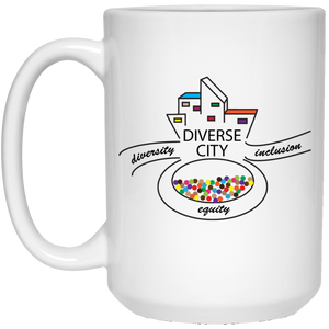 Diverse City 15 oz. White Mug