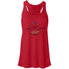 Load image into Gallery viewer, Diverse City Logo Flowy Racerback Tank - Feminine - Choose Red or White
