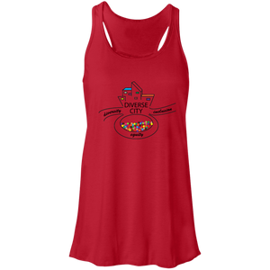 Diverse City Logo Flowy Racerback Tank - Feminine - Choose Red or White