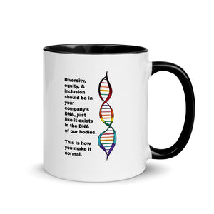 Diversity in DNA Mug with Color Inside