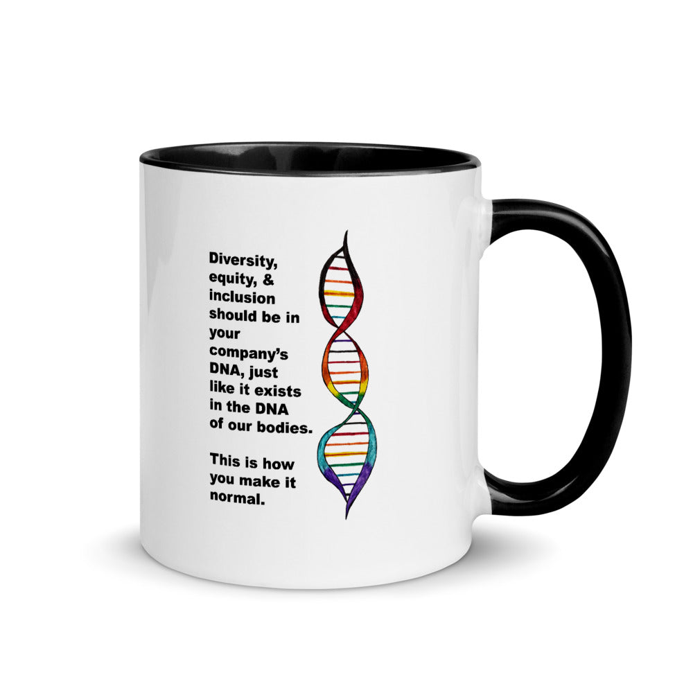 Diversity in DNA Mug with Color Inside