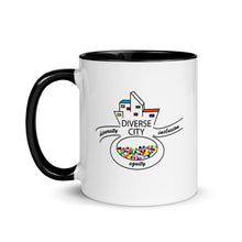 Load image into Gallery viewer, Diverse City Logo Mug with Color Inside| Two-toned Mug
