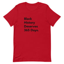 Load image into Gallery viewer, Black History 365 Short-Sleeve Gender Neutral T-Shirt
